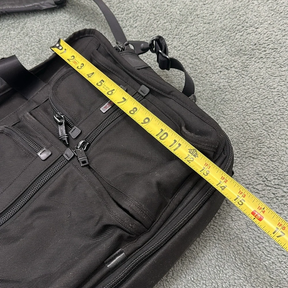 Tumi Alpha Expandable Black Ballistic Briefcase 26160DH Laptop Business Travel